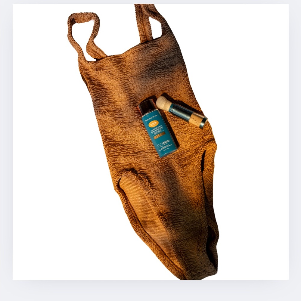 Hunza G Brown One Piece Swimsuit